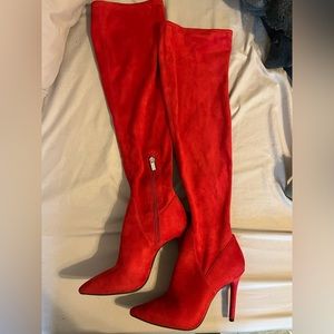 NWOT stiletto over-knee boots